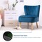 Costway Armless Accent Chair Modern Velvet Leisure Chair Single Upholstered